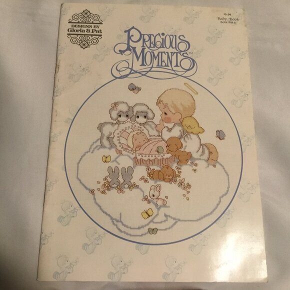 Lot of 5 Precious Moments Porcelain Figurines Enesco, 6 Color Books, 1 X Stich - Picture 2 of 10